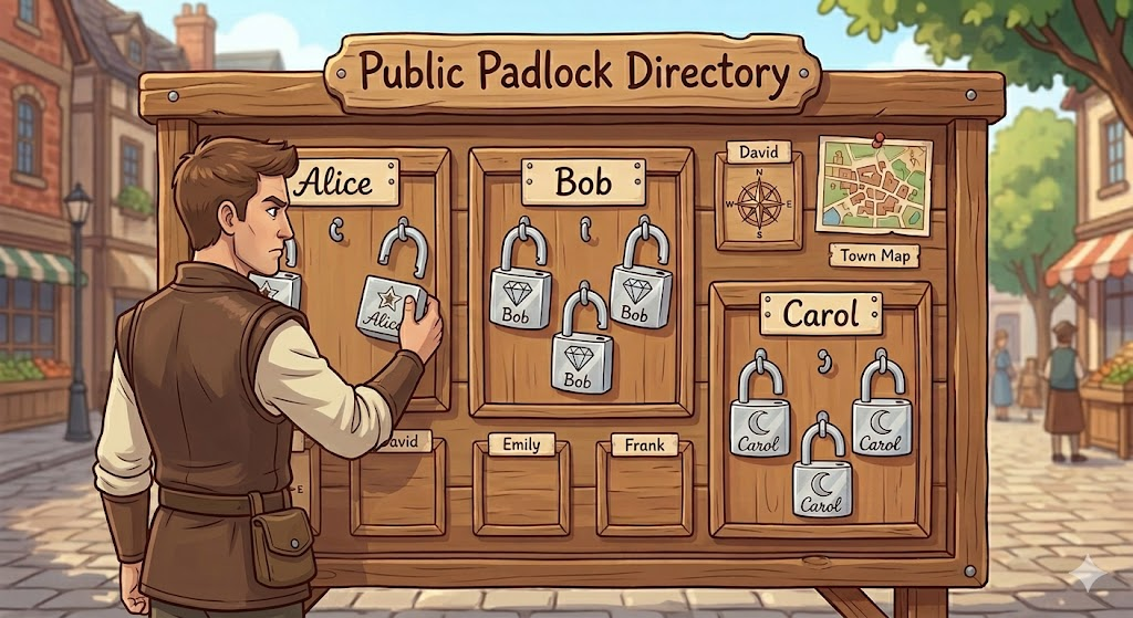 Bob Grabs Alice's Padlock