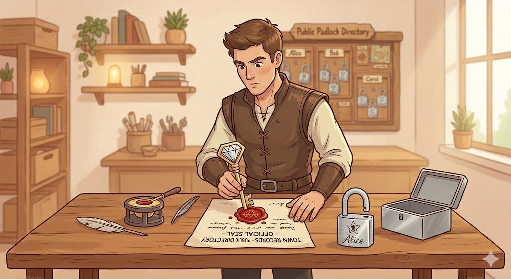 Bob Stamps His Wax Seal